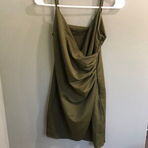 Wrap style green dress